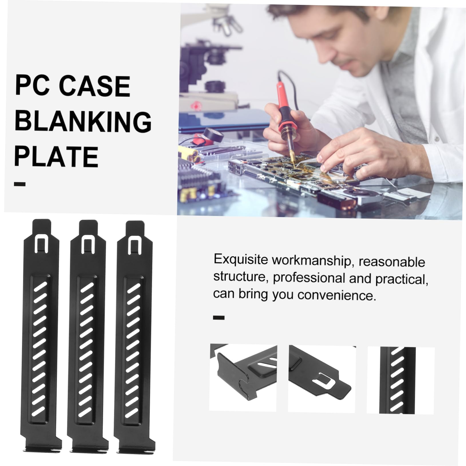 SHINEOFI 4 Set Piastra Copertura Pci Inossidabilper Case Computer Protezione Antipolvere Per Chassis Facile Installare 20 Pezzi*4