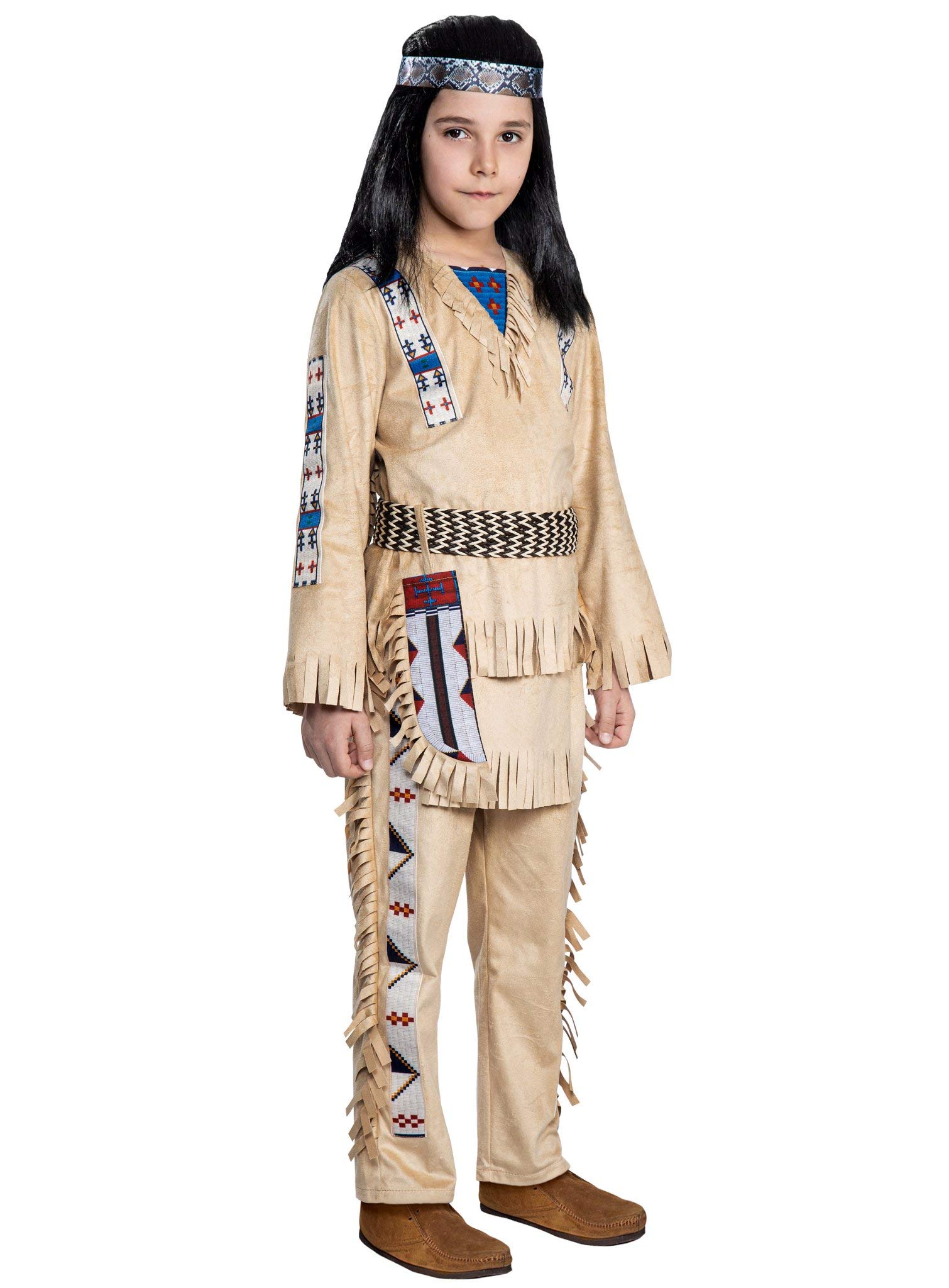 Maskworld Winnetou Kinderkostüm - Indianer Western - Kindergröße: 110-116 - Lizenz-Kostüme aus den Karl-May-Filmen für Karneval und Motto-Party