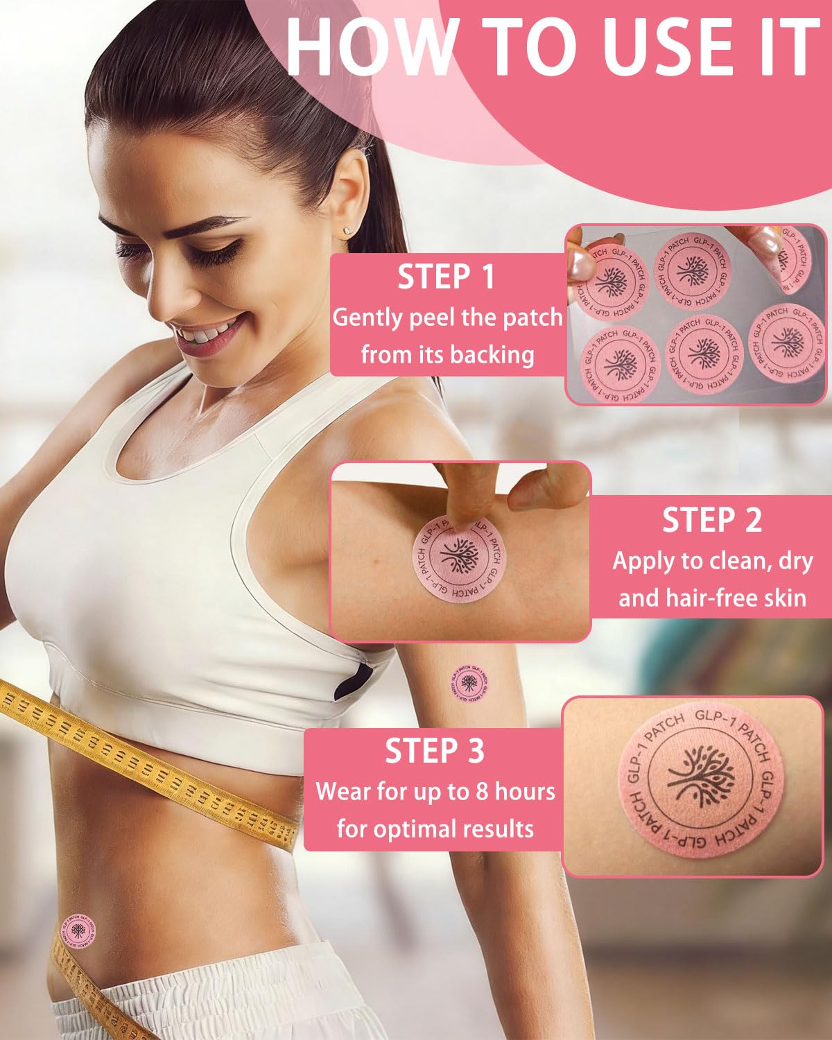 GRETY Parches GPLP-1 Para El Equilibrio Metabólico, Soporte de Forma Saludable, Pegatinas de Ayuda al Metabolismo de Apoyo para La Piel del Vientre Toda La Piel | 30Pcs — view 3