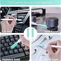 Vista 5 de Cepillo de limpieza pequeño para espacios reducidos, 8 piezas de cepillos de limpieza de hendiduras, herramienta para uso doméstico, cepillo