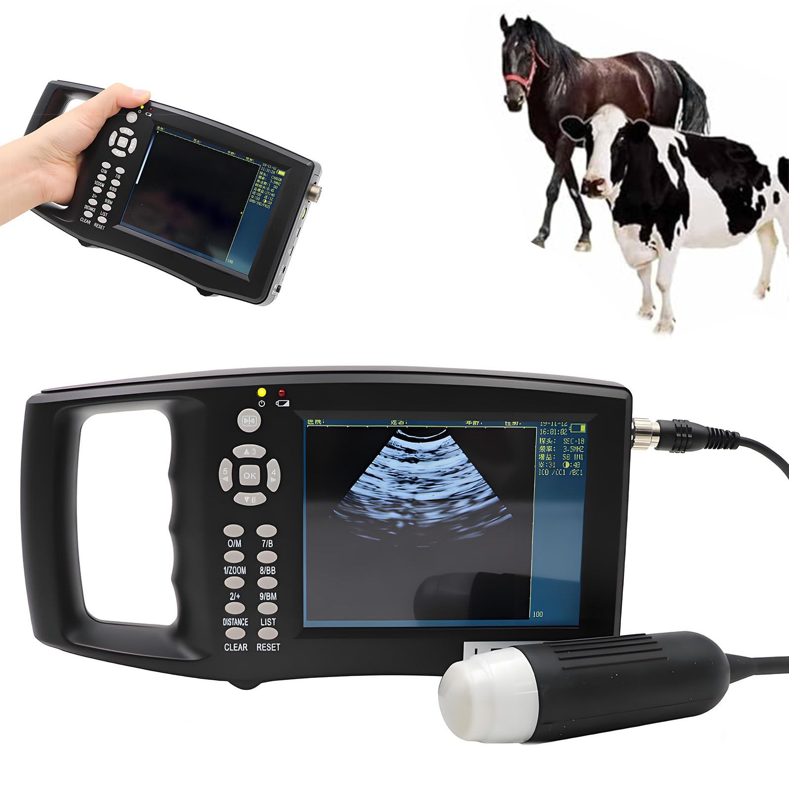 Veterinario Impermeabile per Gravidanza con 3 Opzioni di Sonda A