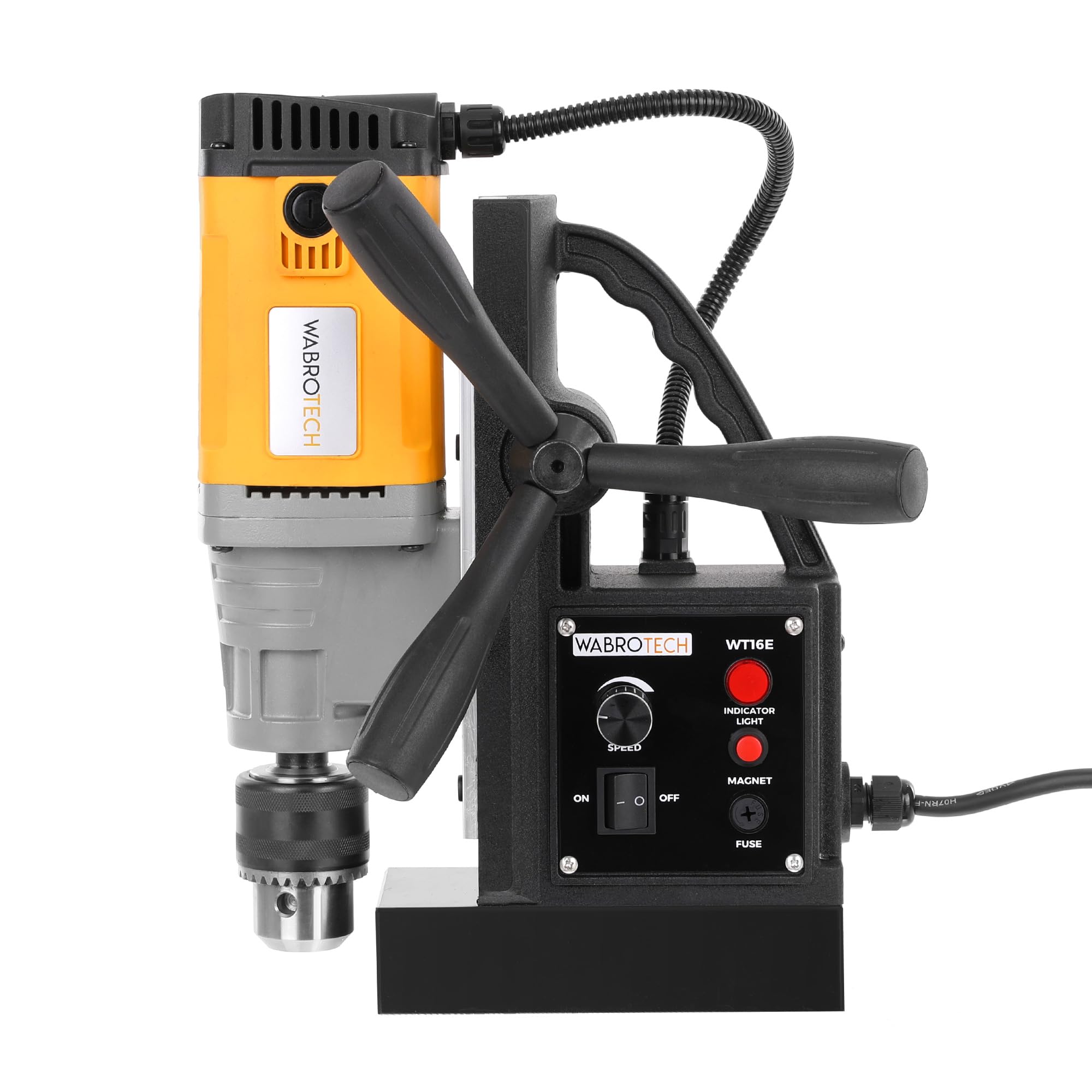 WT16E Magnetbohrmaschine Ø 30 mm - Magnet Kernbohrgerät 680 U/min - Magnethaltekraft 11500 N - Tragbar Magnetbohreinheit 1380 W für Metallbearbeitung – Kernbohrmaschine 10 kg – Magnetbohrer