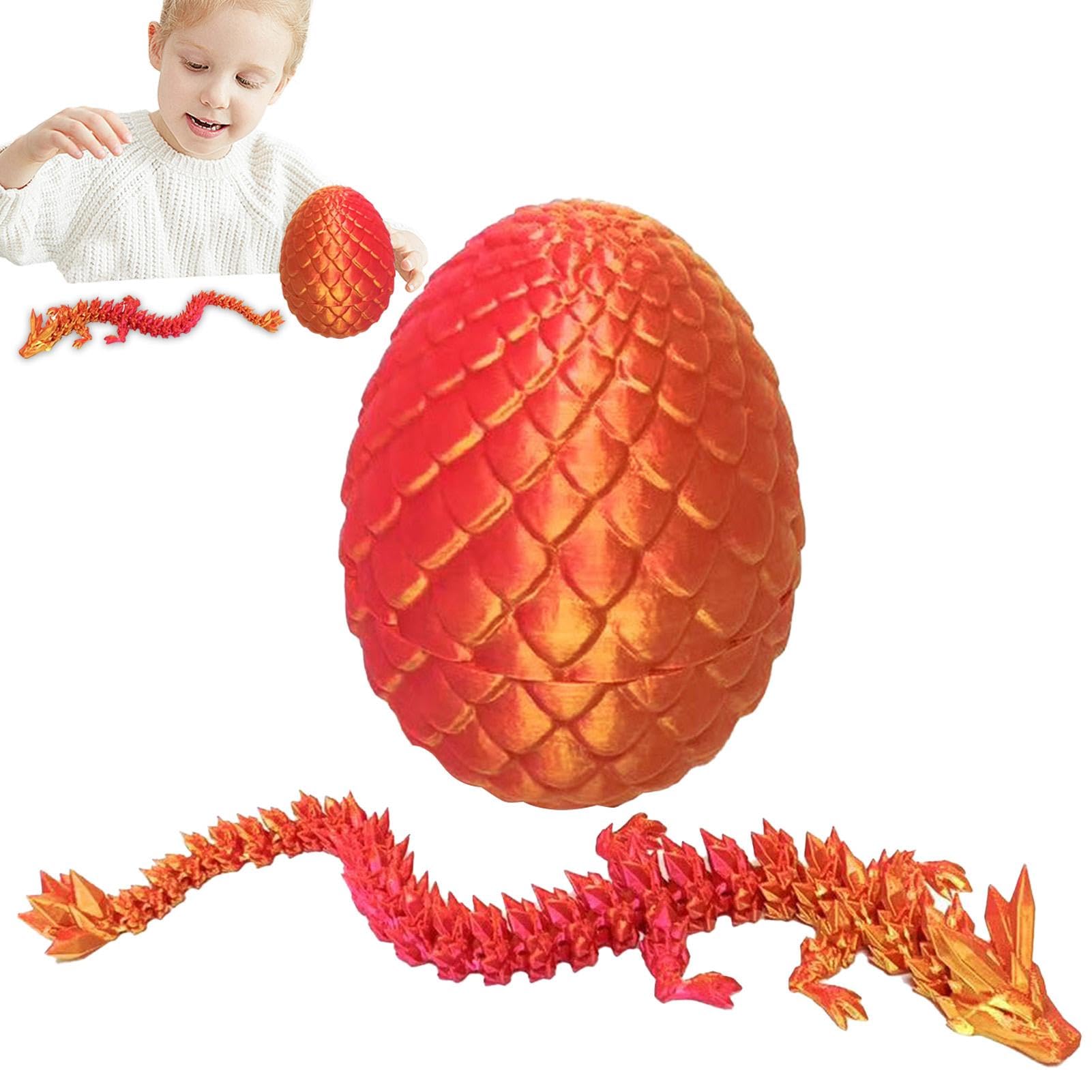 Uovo Drago 3D Flavery - Giocattolo Fidget Con Cristallo Trasparente