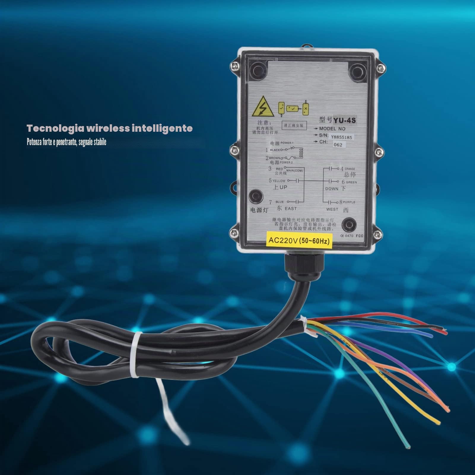 Telecomando per Gru di Sollevamento, Kit Trasmettitore Radiocomando per Paranco Elettrico a Canale Industriale a Maniglia Singola, Telecomando per Gru Senza Fili per Gru di Sollevamento(DC 24V)