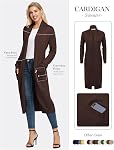 GRACE KARIN Sweater de Cardigan à Long tricoté Maxi pour femmes