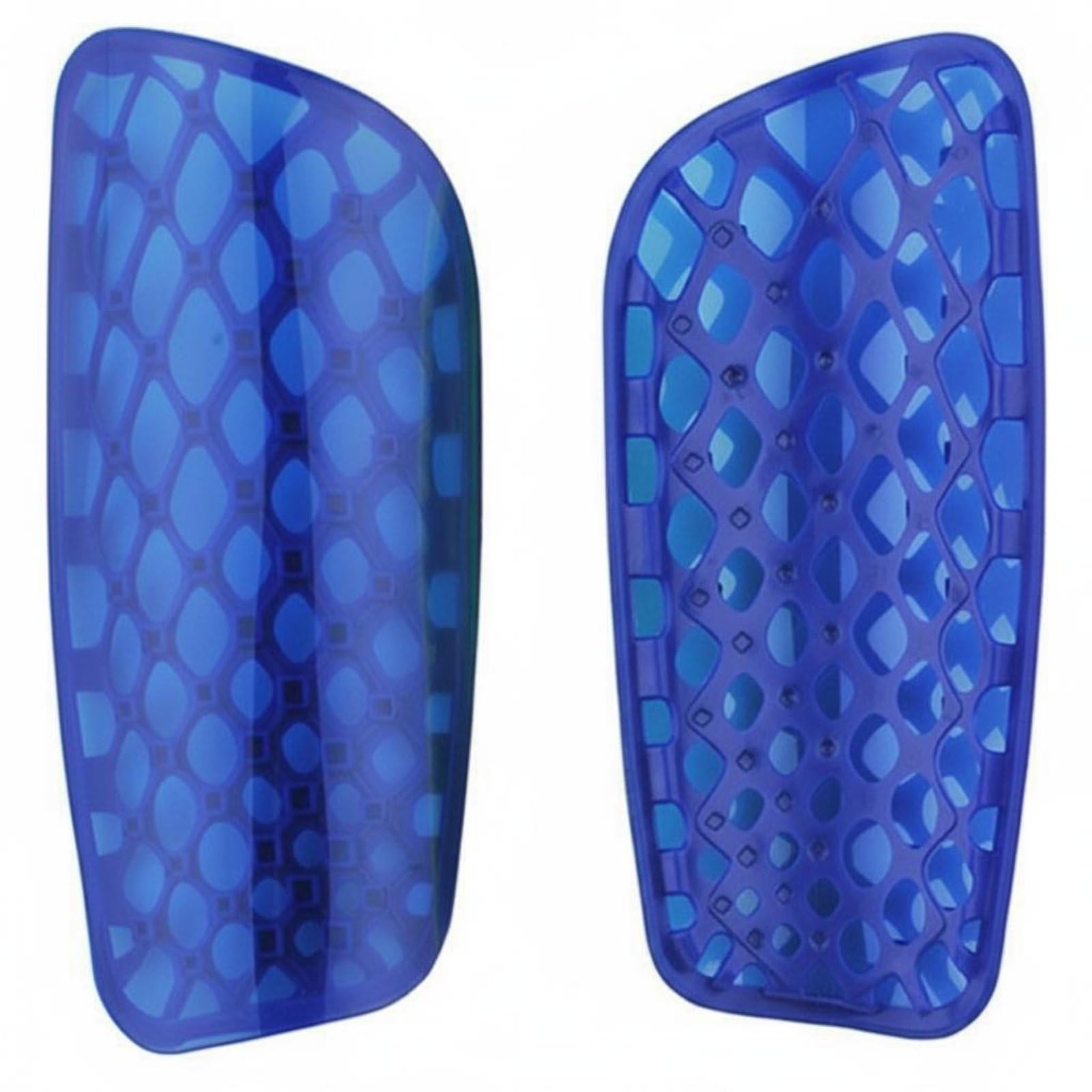2 Pieces Lightweight Football Shin Pads Breathable Soccer Shin Guards Shock Absorbing Sports Safety Gear Ergonomic Design for Young Players, Kids, Training, Matches, Blue, L-picture-29