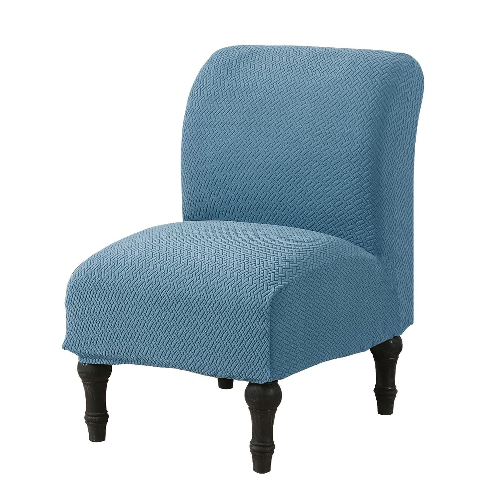 BEIWOSHA Armless Chair Slipcover Stretchy Jacquard Accent Chair Covers Universal Removable Couch Covers for Accent Chairs Living Room Slipper Chair Slipcover