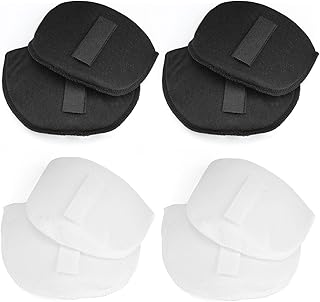 SPRHR 4 Pares Esponja Transpirable Hombreras Mujer, Hombreras Autoadhesivas con Velcro, Hombreras Merceria para Aliviar el Dolor de la Cintura Escapular y los Hombros Planos en Mujeres (Negro, Blanco)