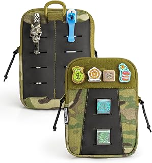 TACTICAL GEEK Block K EDC Compact Waist Pouch, Utility Pocket Organizer with Cache Pad, Nylon Zippers Tool Pouch, Multi-Purpose Small Gadget Organization for Daily Carry