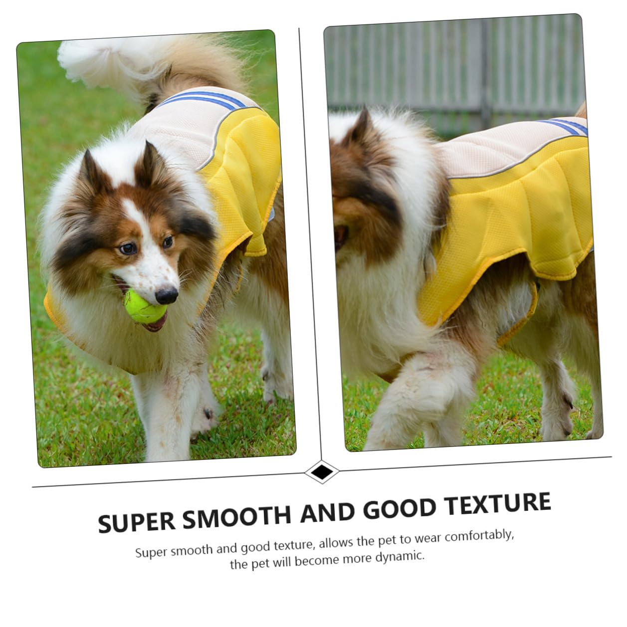 SHINEOFI Gilet D'été Veste Rafraîchissante Pratique et Respirante en Polyester pour Animaux de Compagnie Jaune pour Chiens, Défilés D'été Fêtes du Weekend