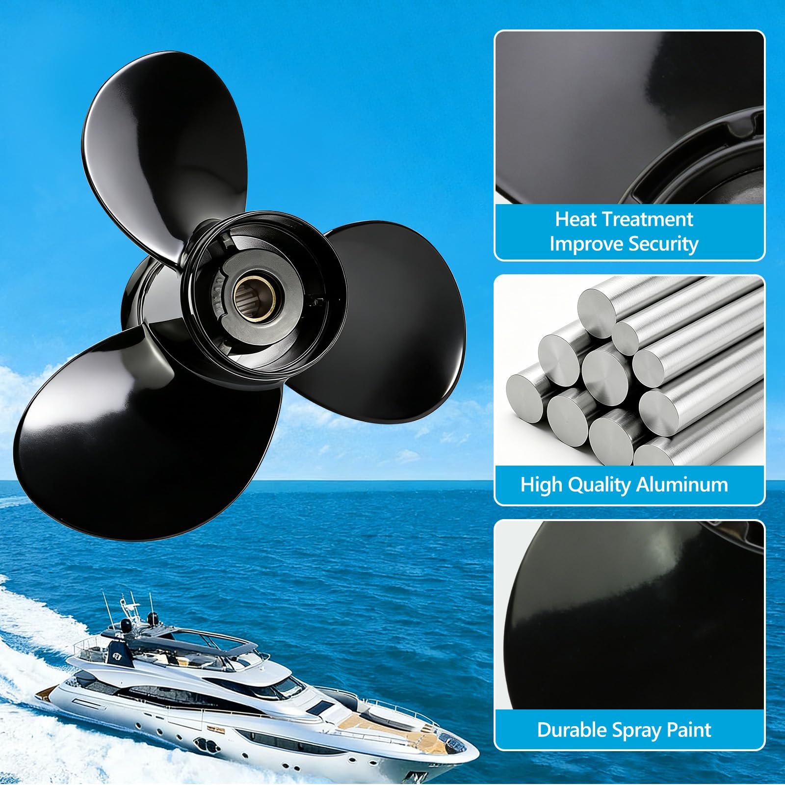 Amazon.com : Max Motosports Aluminum Propeller 48-77346A45 fit