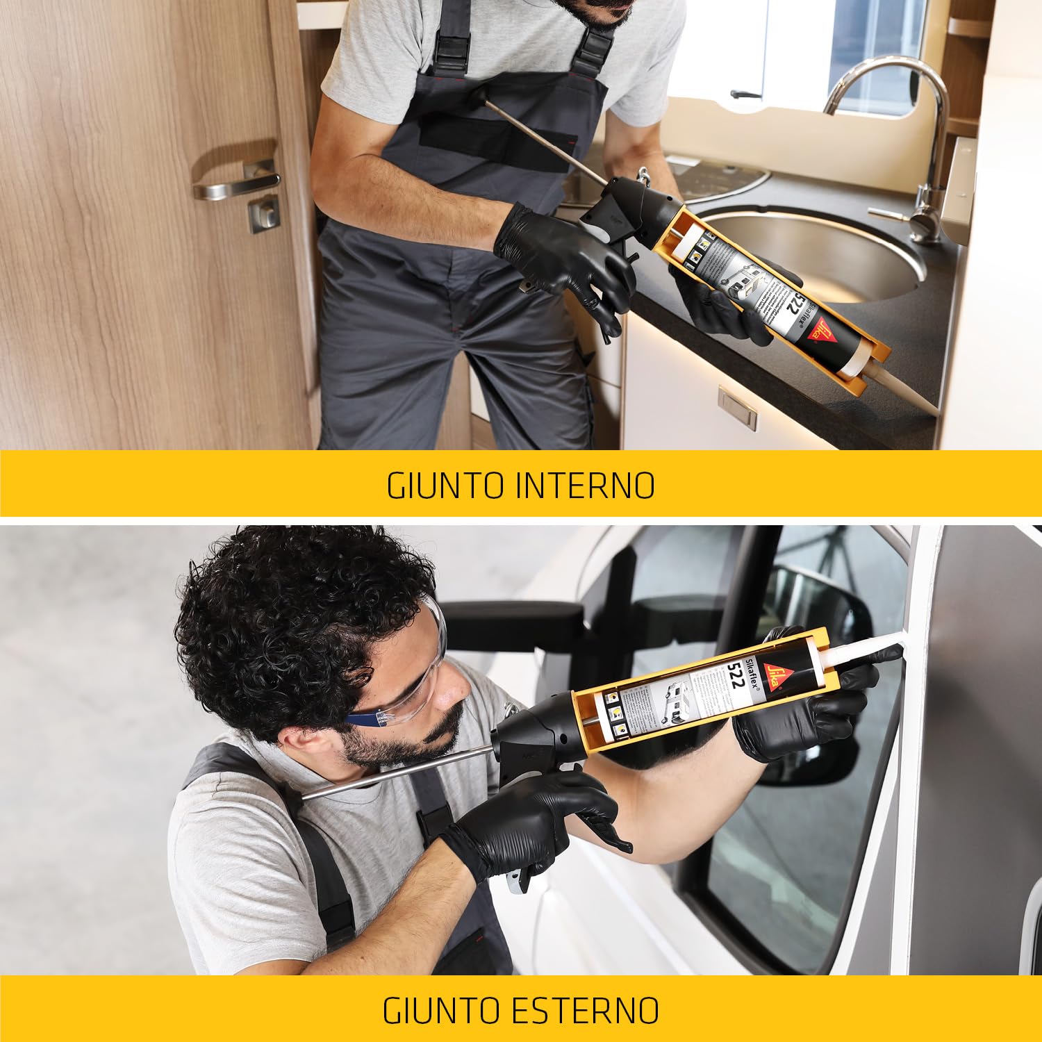 SIKA - Sigillante STP per caravan e camper - Sikaflex-522, Bianco - Adesivo elastico resistente a UV e intemperie - Per viaggi in totale sicurezza - Ideale per sigillature esterne - Formato 100ml