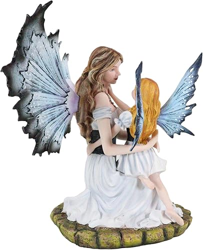 Miniatura 6 de Ebros Gift "Maternidad Maternal Amor y Afecto Hada Madre Abrazando a la Hija Figura Grande Hadas Jardín Fantasía Coleccionista Hadas Ángeles y