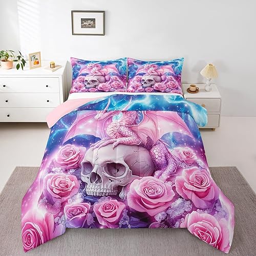 Miniatura 9 de Juego de edredón de dragón occidental, tamaño individual, juego de ropa de cama de relámpago, tsunami, desastre, olas del océano, decoración de Azul