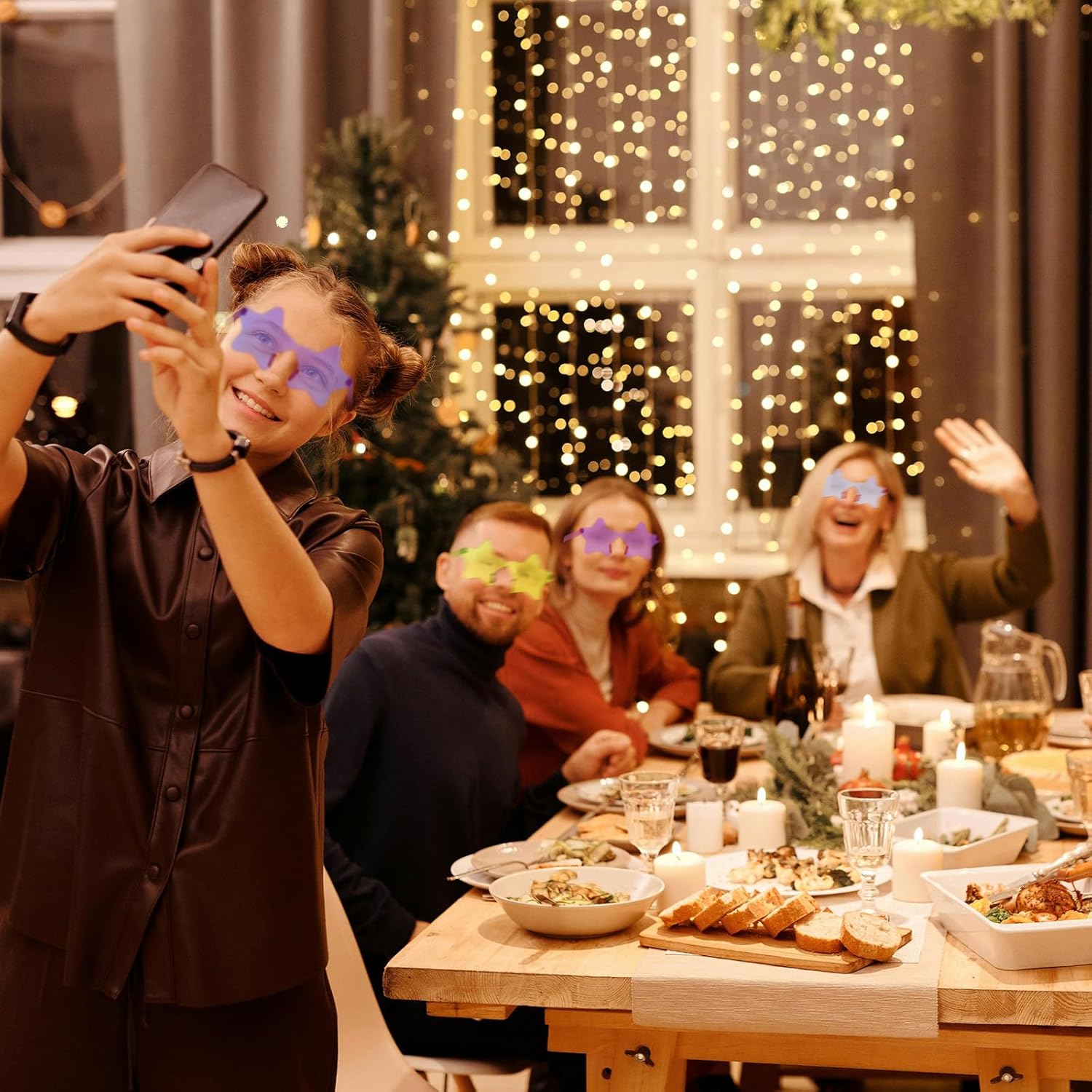 12/26/36 Pairs Rimless Star Shaped Sunglasses Transparent Glasses Bulk Fun Sunglasses for Party Favors - Image 6