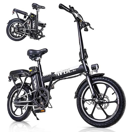 Vélo électrique Pliant 16", Moteur Haute Vitesse 250W, Batterie Li-ION 36V-11.4Ah, écran LCD Intelligent, vélo électrique Urbain avec Assistance au pédalage, 3 Modes, Unisexe