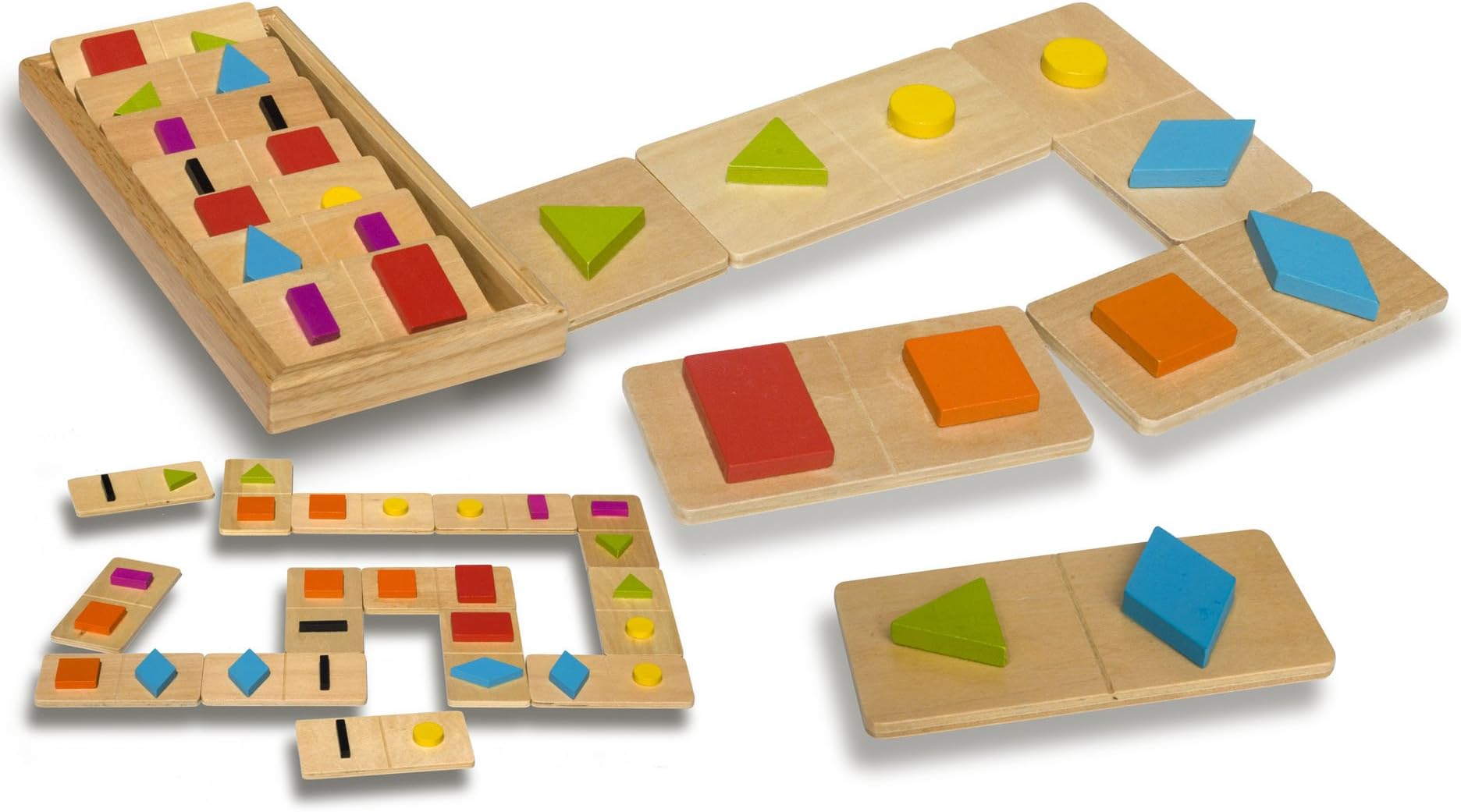Dominoes Wooden, Shape Game