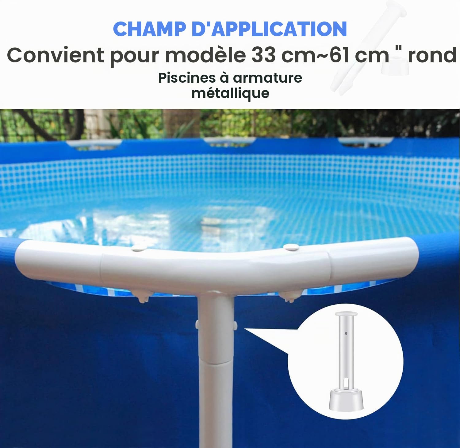 10 Pièces Goupilles en Plastique pour Intex Round Metal Frame Pools Pièces de Rechange pour Joints de Piscine pour Joints de Piscine,Remplacement de pièces de Rechange Joint Pins (6cm/2.36in)