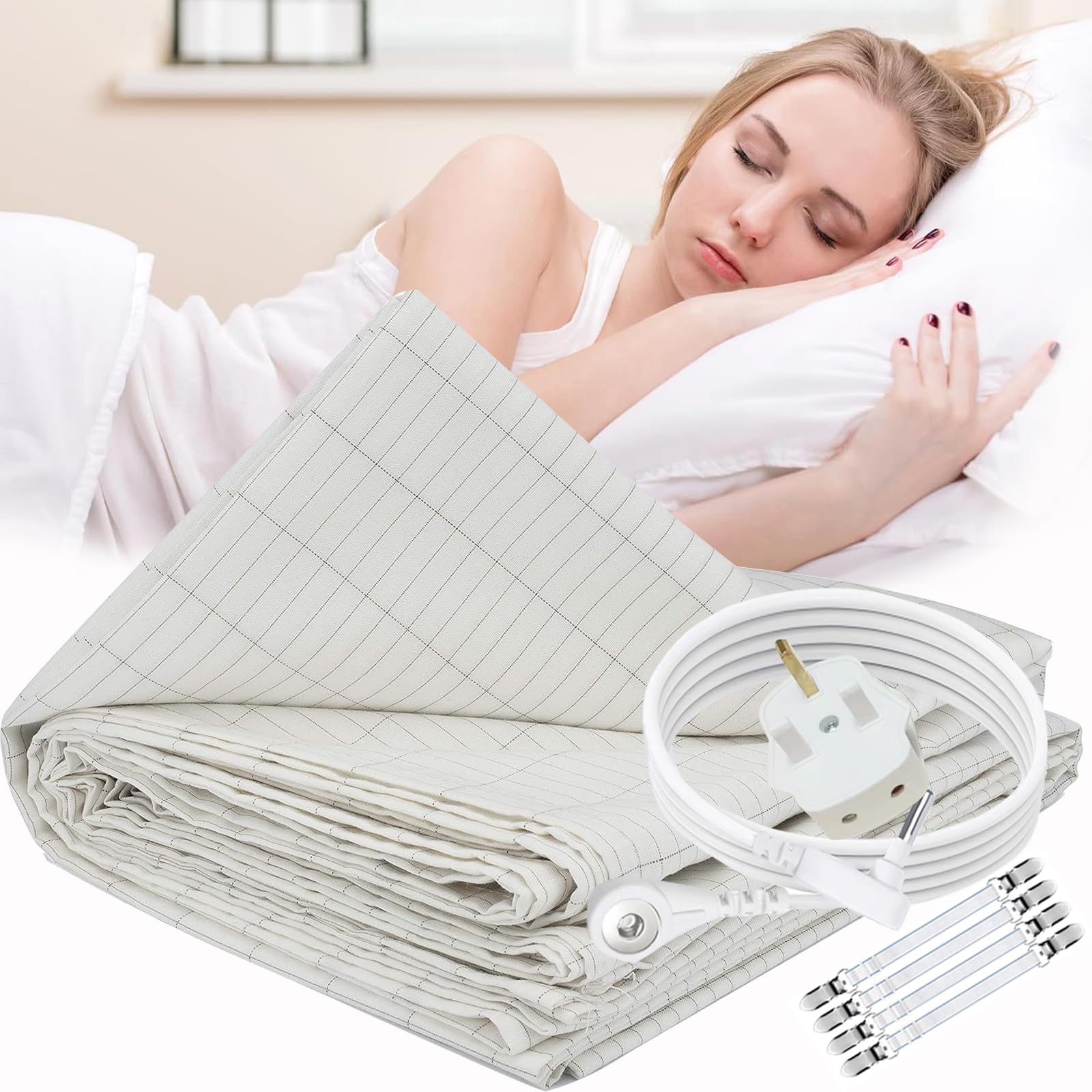 Drap de mise à la terre contre les douleurs et insomnies