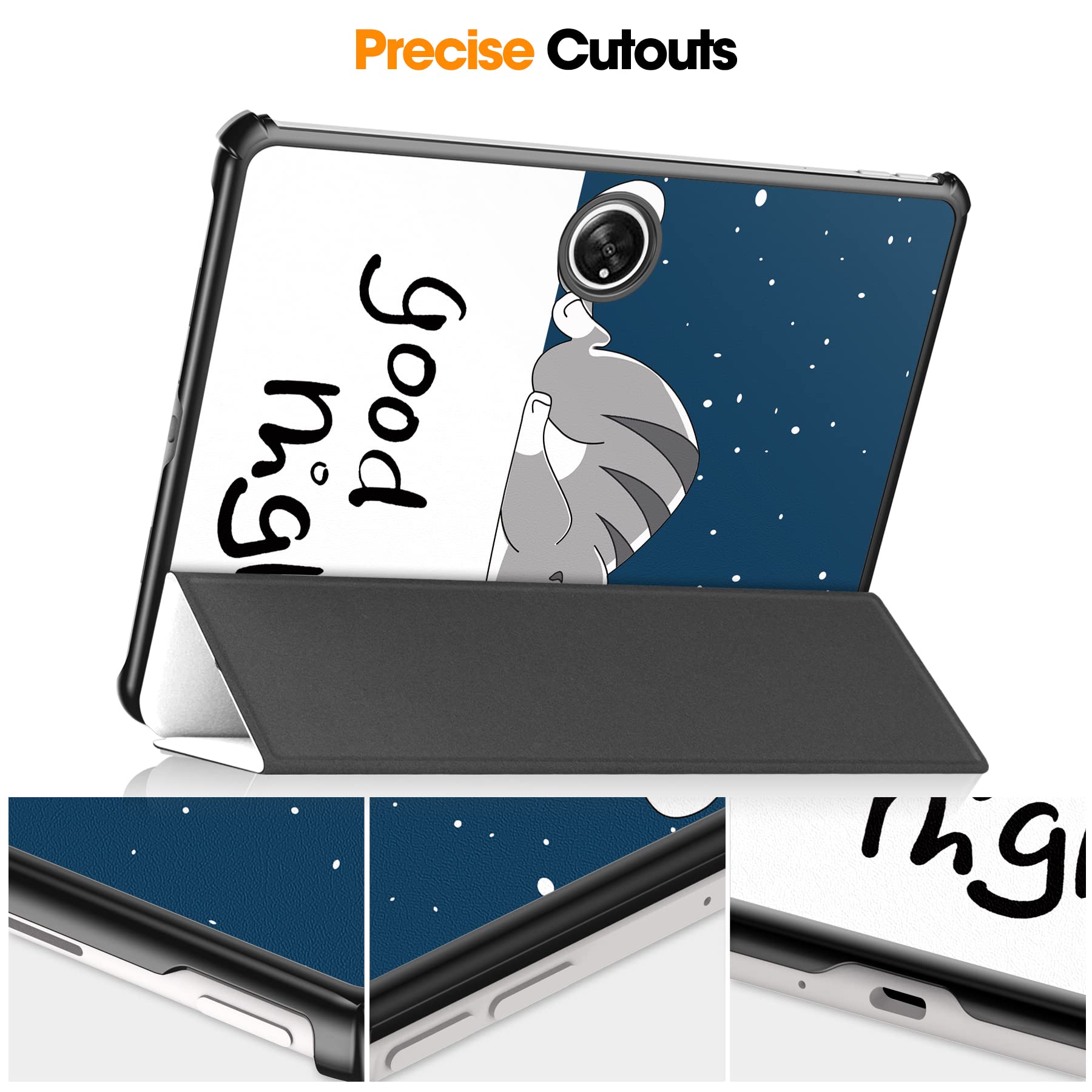Custodia Per OnePlus Pad 2023 11,6'' Con Supporto E Portapenne, Guscio Posteriore Trasparente, Funzione Wake/Sleep, Blu - 3