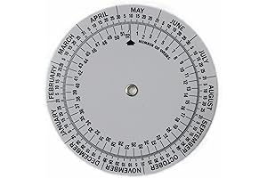 Date Finder Wheel, Rotating Perpetual Calendar