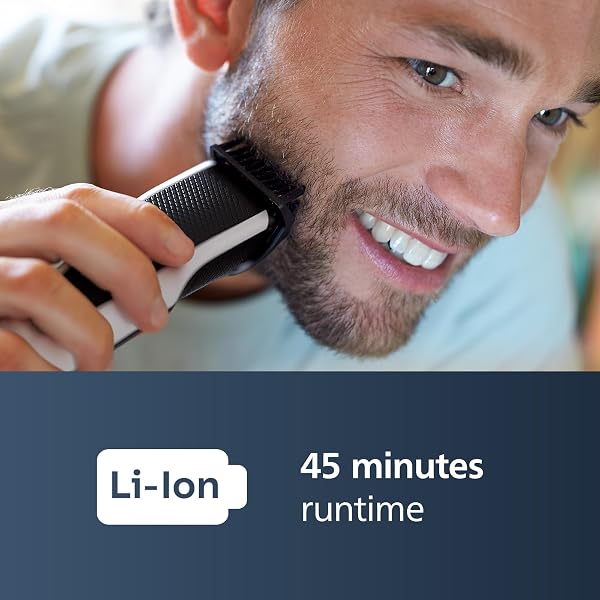 Philips Tonde-barbe série 3000, tondeuse électrique pour hommes, lames auto-affûtantes, système de levage et de finition, réglages de 10 longueurs, 45 min. durée de fonctionnement, modèle BT3206/14 - 5
