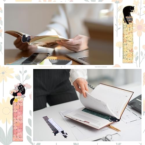 Vista 6 de Eaasty 60 marcapáginas de gatos divertidos, reglas negras, lindos regalos para amantes de los gatos, regalos para mujeres y hombres, regalos