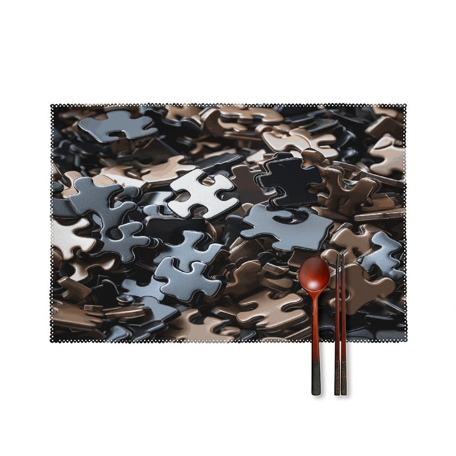 Fodpand Style A Bunch Of Puzzle Pieces Placemats Set Of 4 Place Mats Table Mats