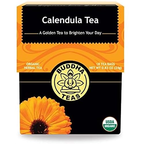Buddha Teas Té orgánico de flores de caléndula OU Kosher USDA Organic CCOF Organic 18 bolsitas de té sin blanqueador Buddha Teas Té orgánico de flores de caléndula OU Kosher USDA Organic CCOF Organic 18 bolsitas de té sin blanqueador