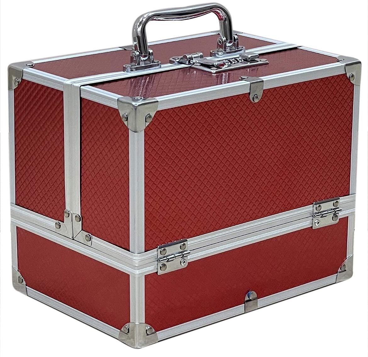 Adson Professional Beauty Make Up Cosmetic Vanity Box/Case (Red) 2