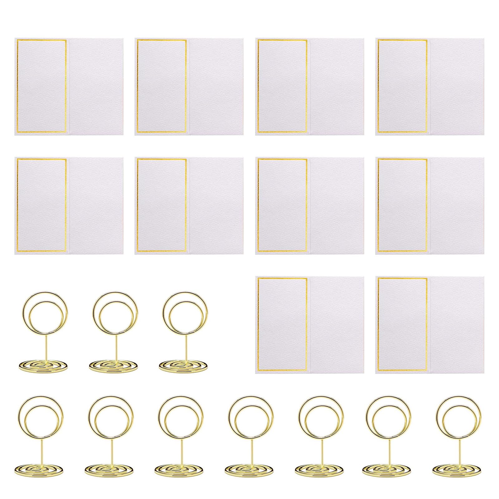 Oxxggkao Metal Sign Holders 20 Pack Table Number Memo Clips for Memo and Party Place Cards Table Number Holders