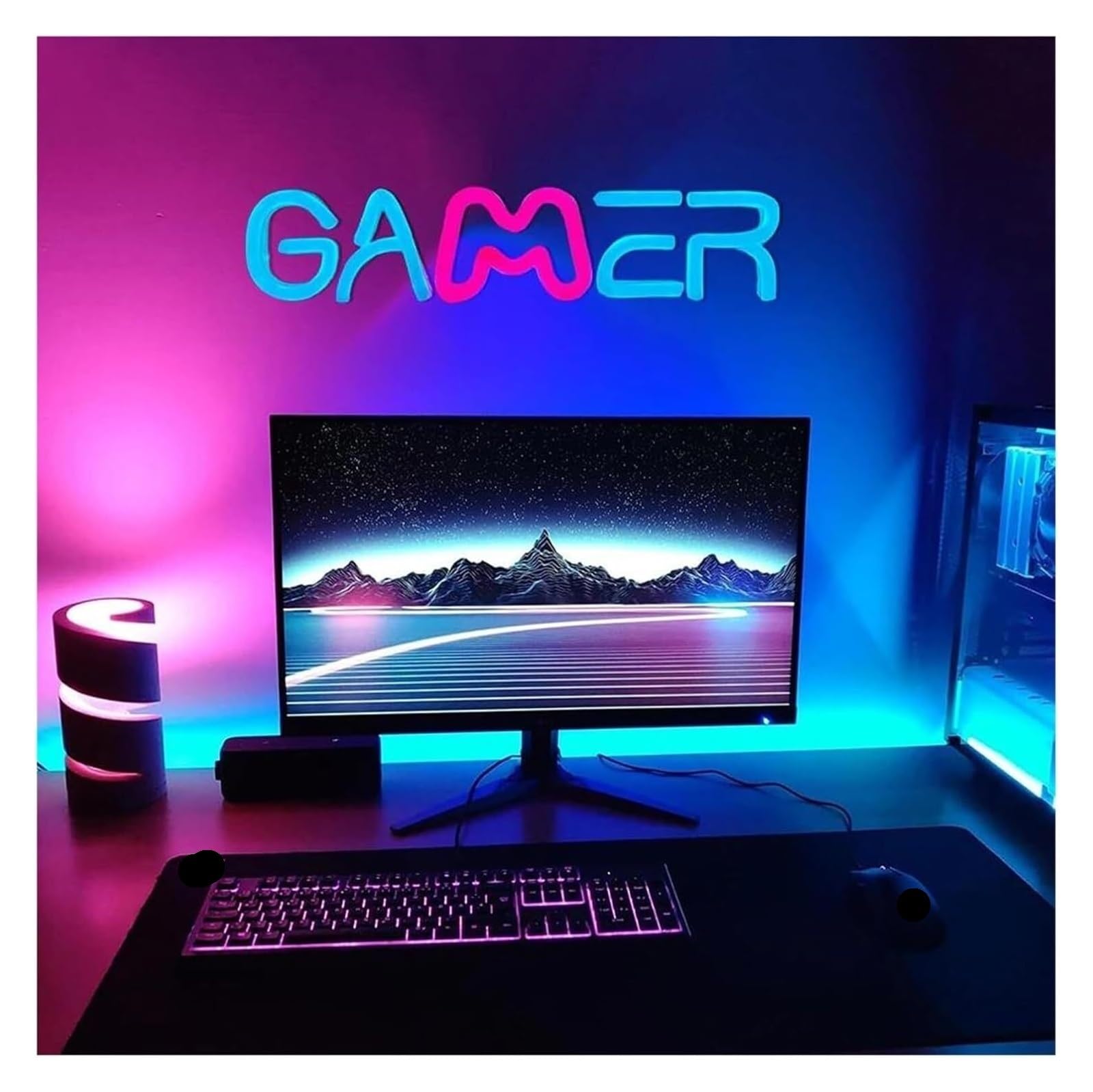 Decoración con luces de neón Decoración de para fiesta GAMER para letrero neón LED con luz regulable para habitación dormitorio sala juegos