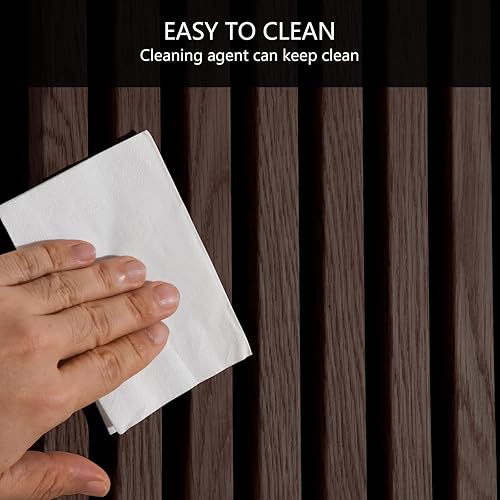 Miniatura 6 de Paneles de madera para pared, paneles de pared acústicos de roble, 4 unidades, paneles de madera de pared, 94.49 x 12 pulgadas, paneles de pared