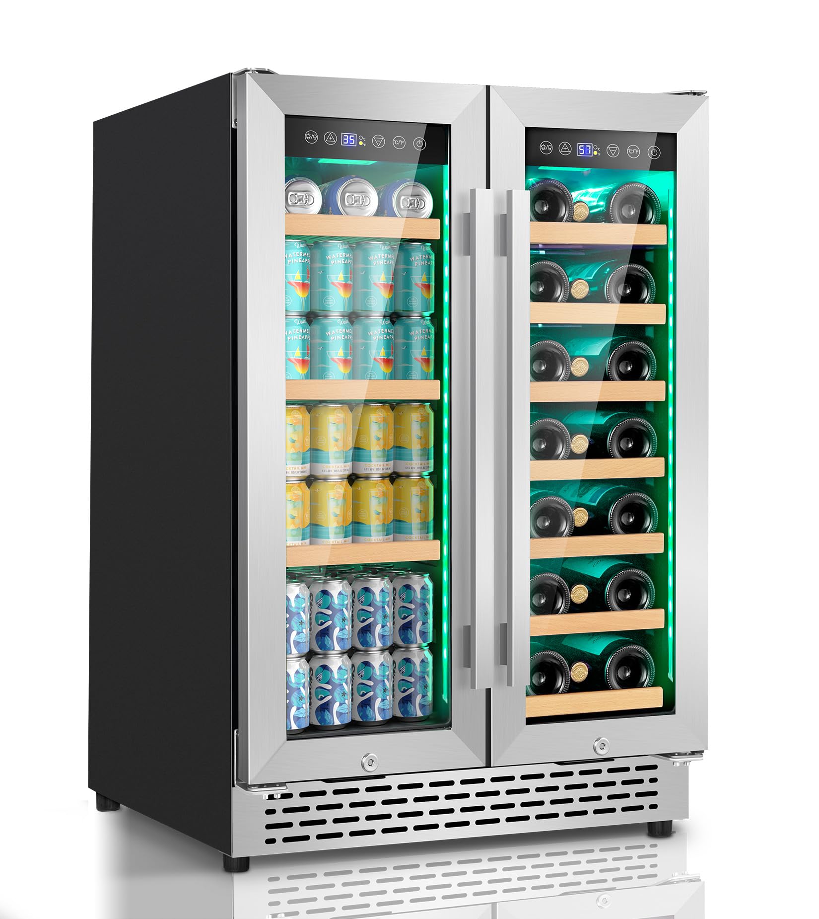RLPI Mini Wine Cooler, 8 Bottle Beverage Refrigerator with Fast Cooling Thermoelectric Wine Cabinet Cellar for Women Men Gifts Bar Apartment on Fridge.com