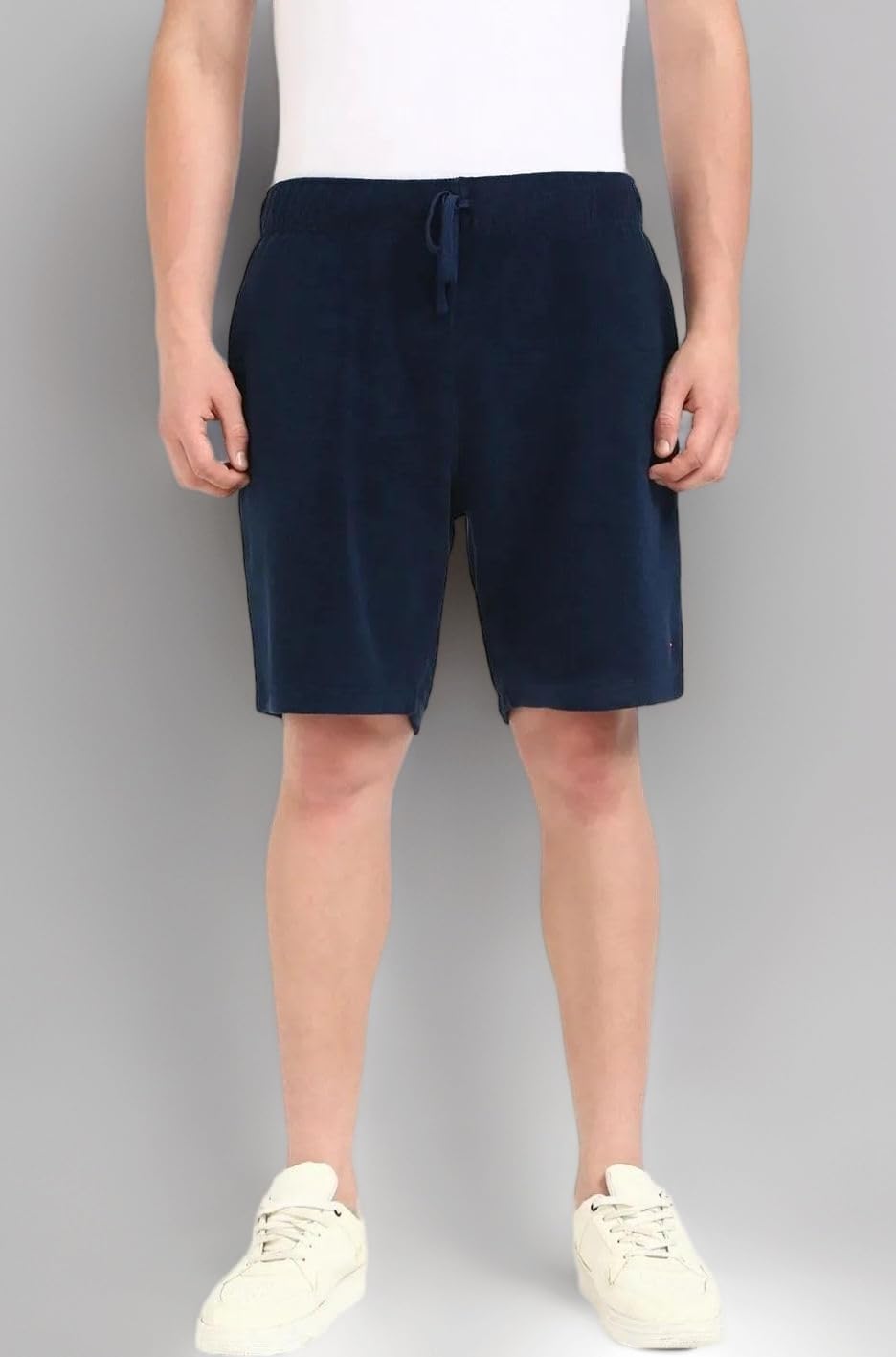Relaxed Fit Solid High Rise Shorts