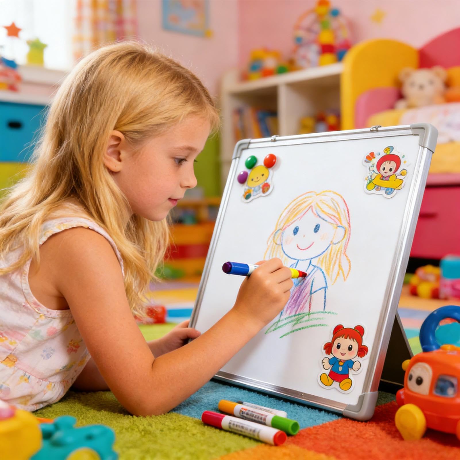 Tablica magnetyczna, długotrwałe użytkowanie, 40 x 30 cm, tablica organizacyjna do biura, suchościeralna tablica ścienna, duża powierzchnia do pisania, do domu, książki, kuchni