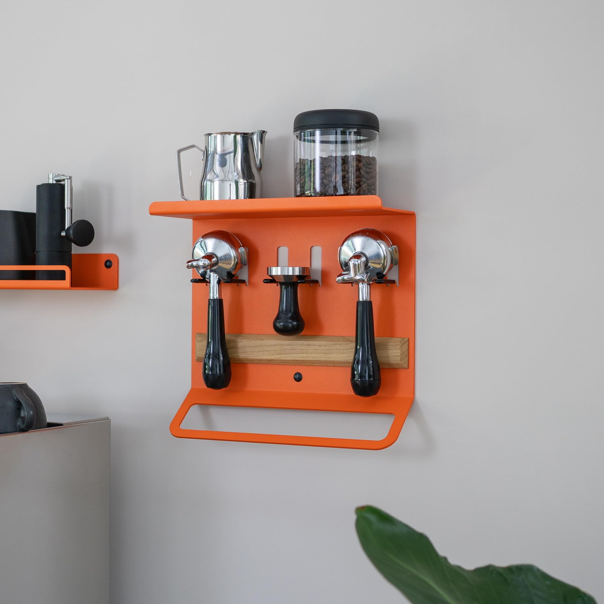 FLATE® Barista Board für Siebträger, Tamper und Barista Zubehör (Orange)