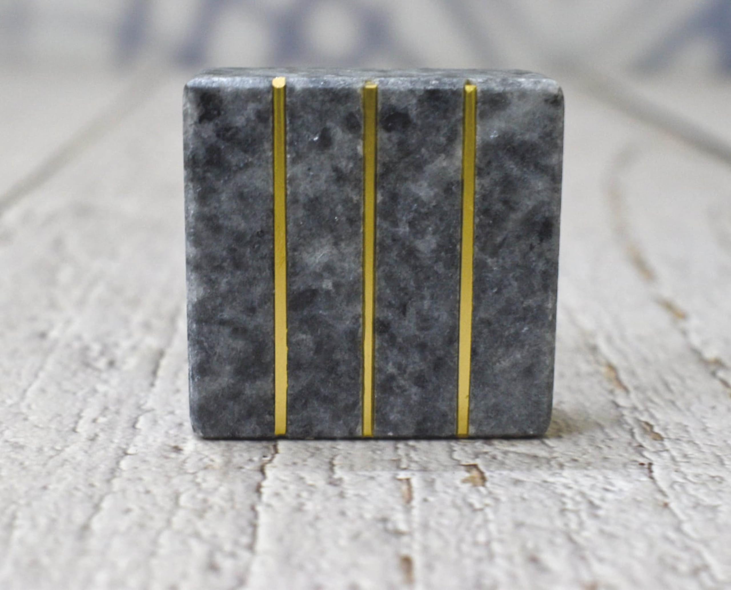 ARTISNO Square Marble Brass Knob, Modern Cabinet Knob, Decorative Hardware, Furniture Hardware, Cabinet Handles - Image 2