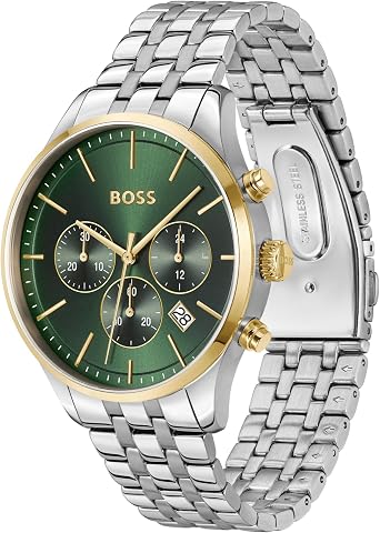 BOSS Chronograph Quartz Watch for Men Avery Collection with Stainless Steel Bracelet or Leather Strap