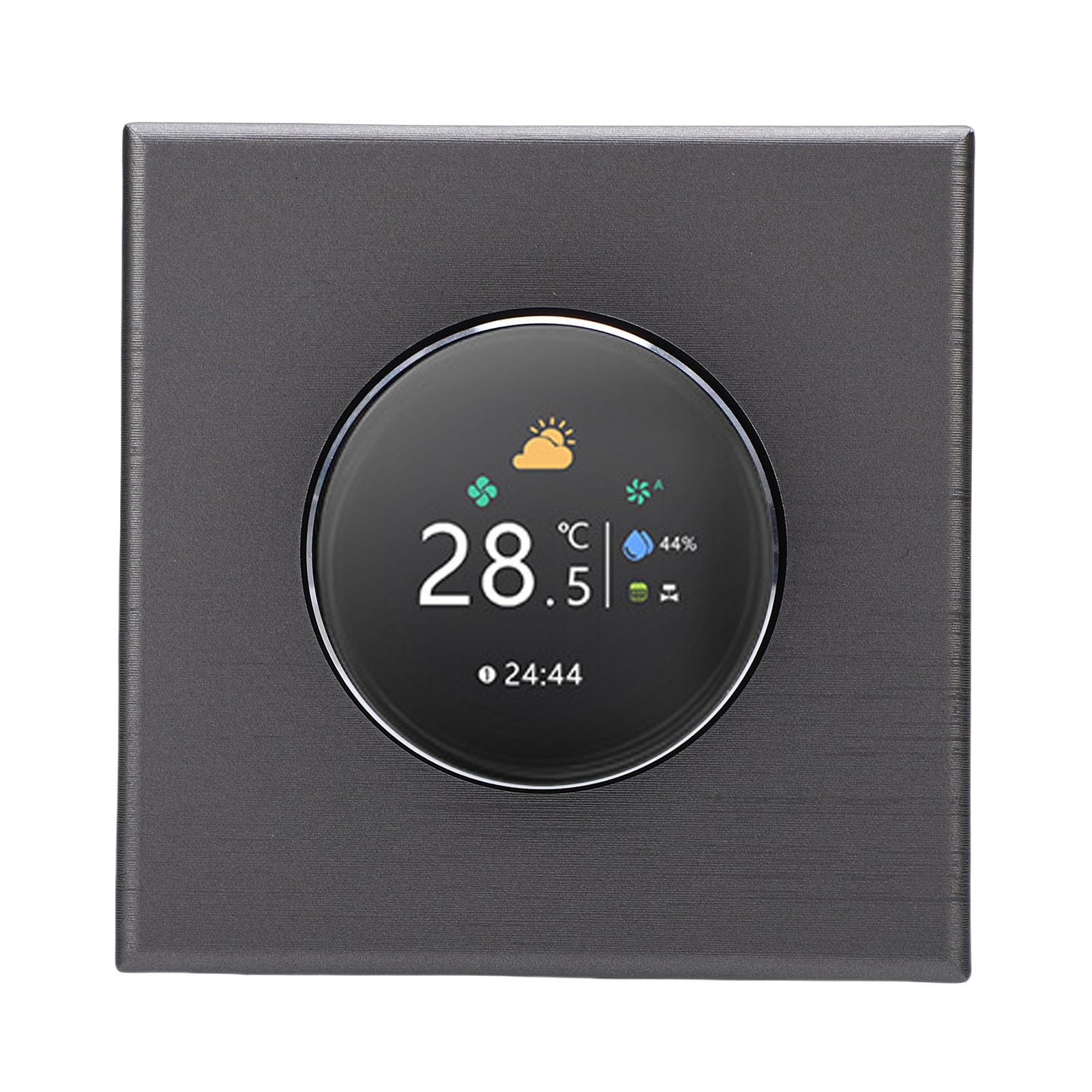 lyrlody Inteligentny Termostat WiFi, Termostat PC ABS z Inteligentnym Pokrętłem z Ekranem TFT 240x240, Pilot z Aplikacji, Programowalny od 41 do 95F, do Domowego Systemu Ogrzewania Podłogowego AC