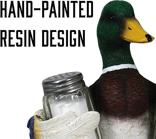 Miniatura 89 de River's Edge Juego de salero y pimentero, de resina de polímero, pintado a mano. Cocodrilo (Alligator),Bass,Oso y abejas,Azul Cangrejo,Bobber,Bull