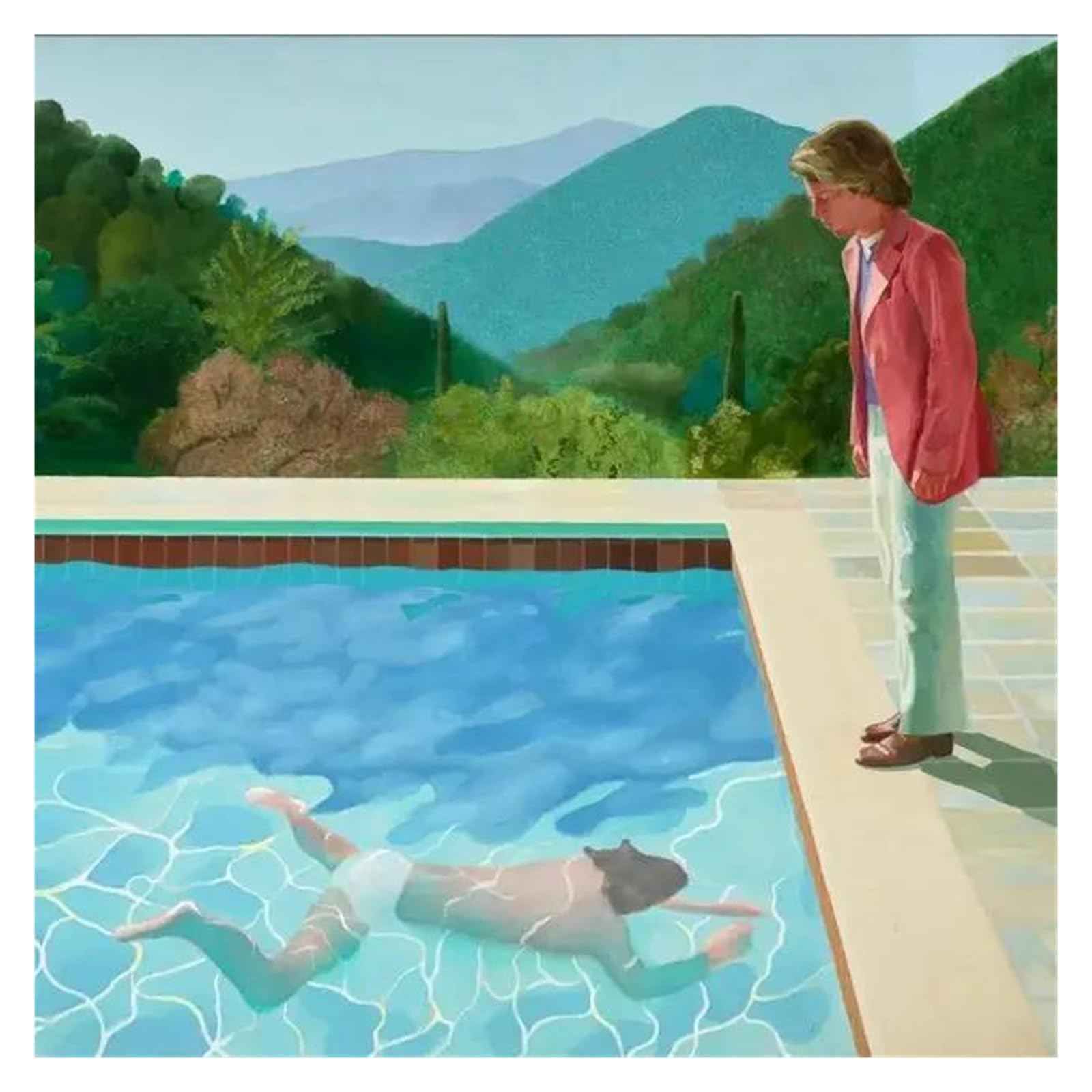 Art mural de prestige affiche minimaliste de paysage sur toile haut de gamme
