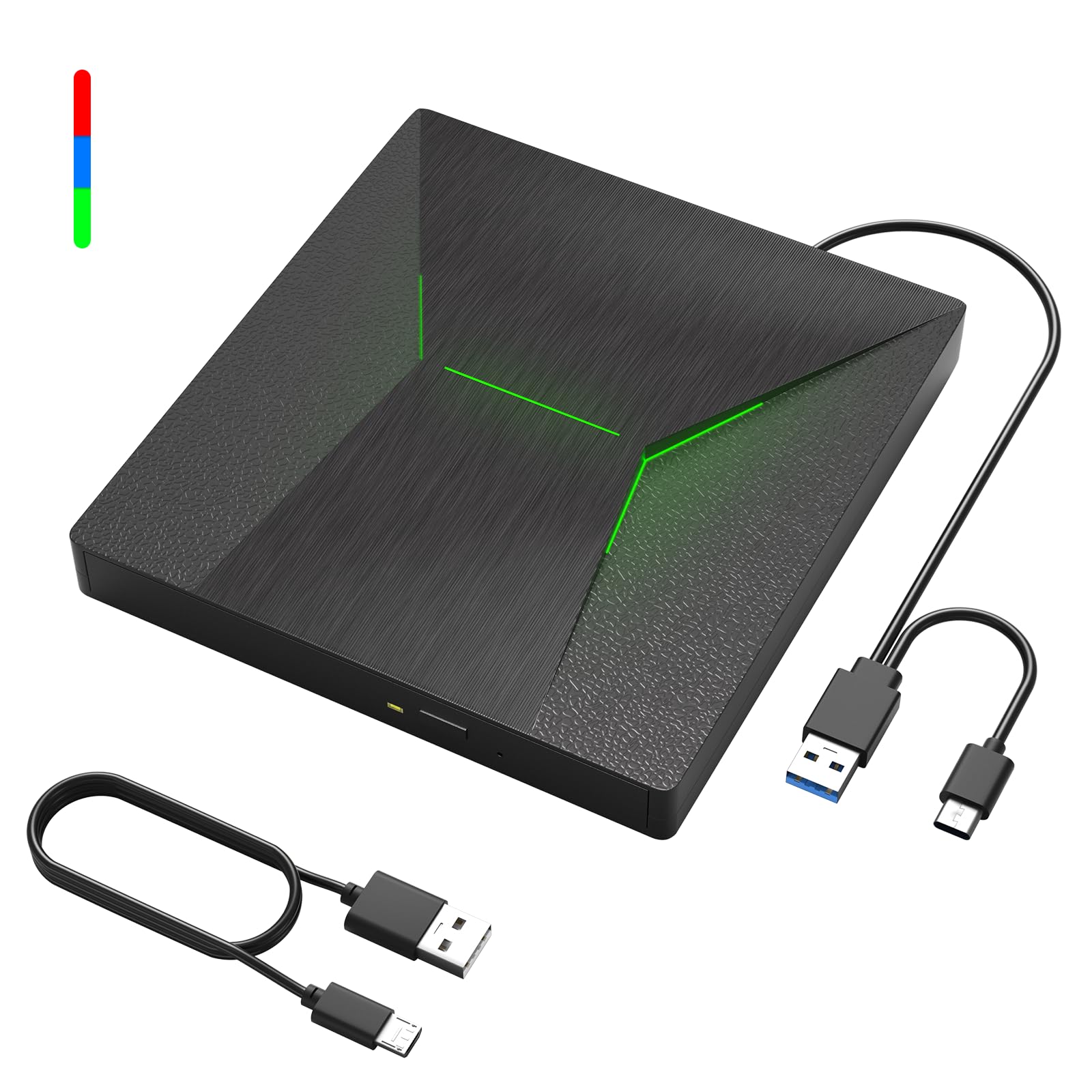 External Blu Ray Drive for Laptop, USB 3.0 Type-C Bluray Burner External, External Blueray/DVD Drive for PC Support 50G Disc Read/Write, Blu Ray Player for PC Compatible with Windows Linux MacOS-image-45
