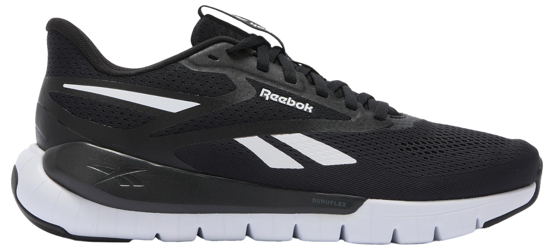 Reebok Unisex Flex Trainer Trainers, Black Grey 6, 9.5 UK