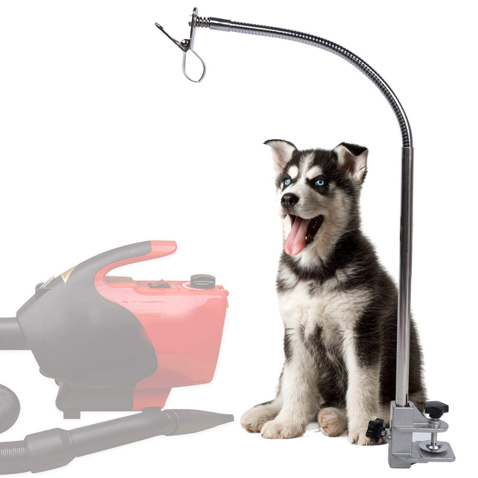 Haartrockner-Ständerhalter, Hundetierpflegetisch, 360 ° Verstellbarer Flexibler Schlauchhalter für den dritten Arm, Hundezubehör Badzubehör