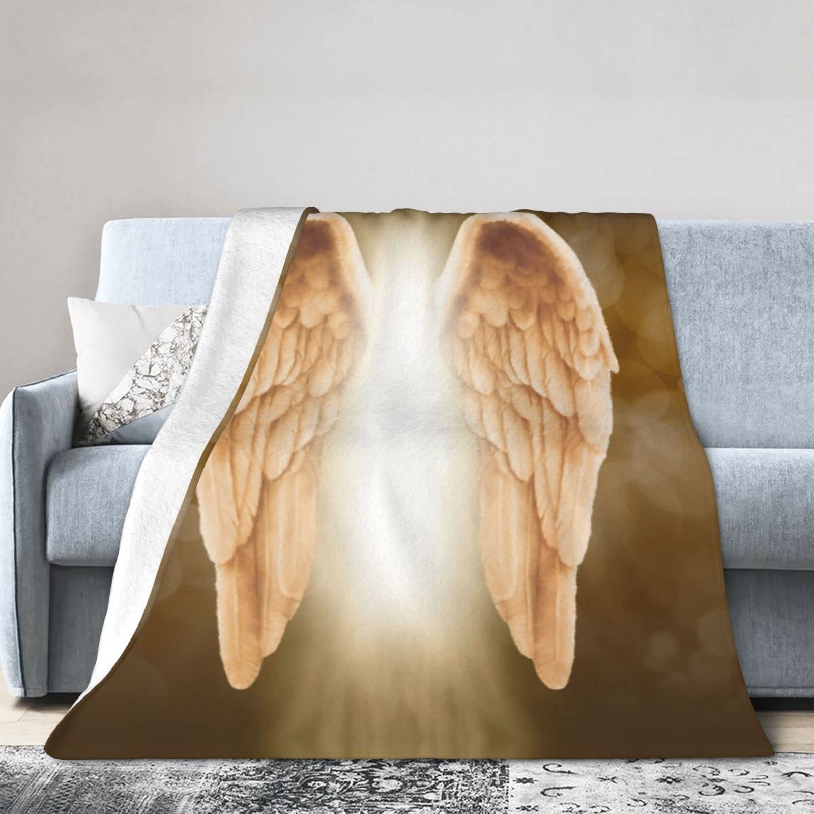 Couverture polaire chaude en microfibre super douce Angel Wing