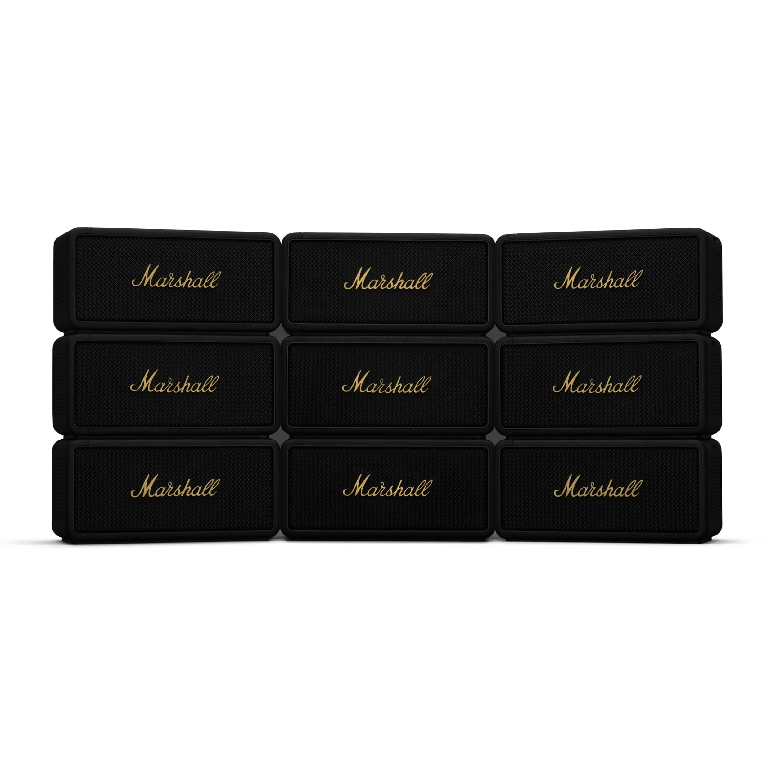 Marshall Middleton Altoparlante Bluetooth portatile senza fili - 20+ ore di riproduzione portatile - Impermeabile IP67 - Nero & Ottone