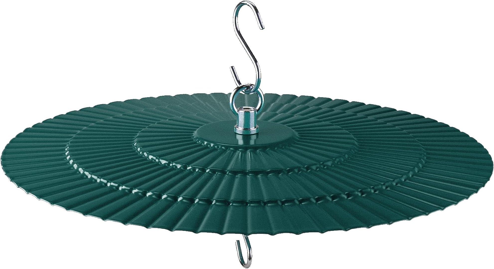 11.2" Metal Bird Feeder Rain Guard, Green Dome Shield Cover Umbrella Shade for Hummingbird Oriole Feeder, Squirrel Baffles for Bird Feeders