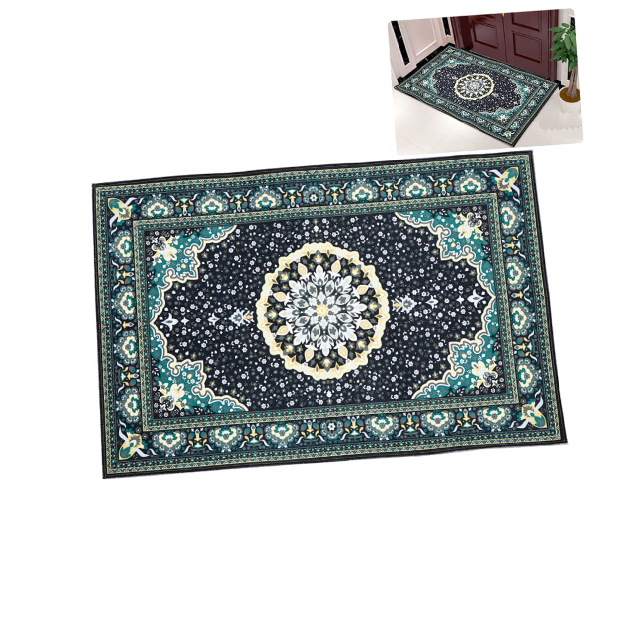 SAZDFY Zerbini Zerbino Indoor Super Assorbente Tappeto zerbino Ingresso Zerbino Ingresso Esterno Verde per la Veranda Cucina-C 50x80cm(20x31