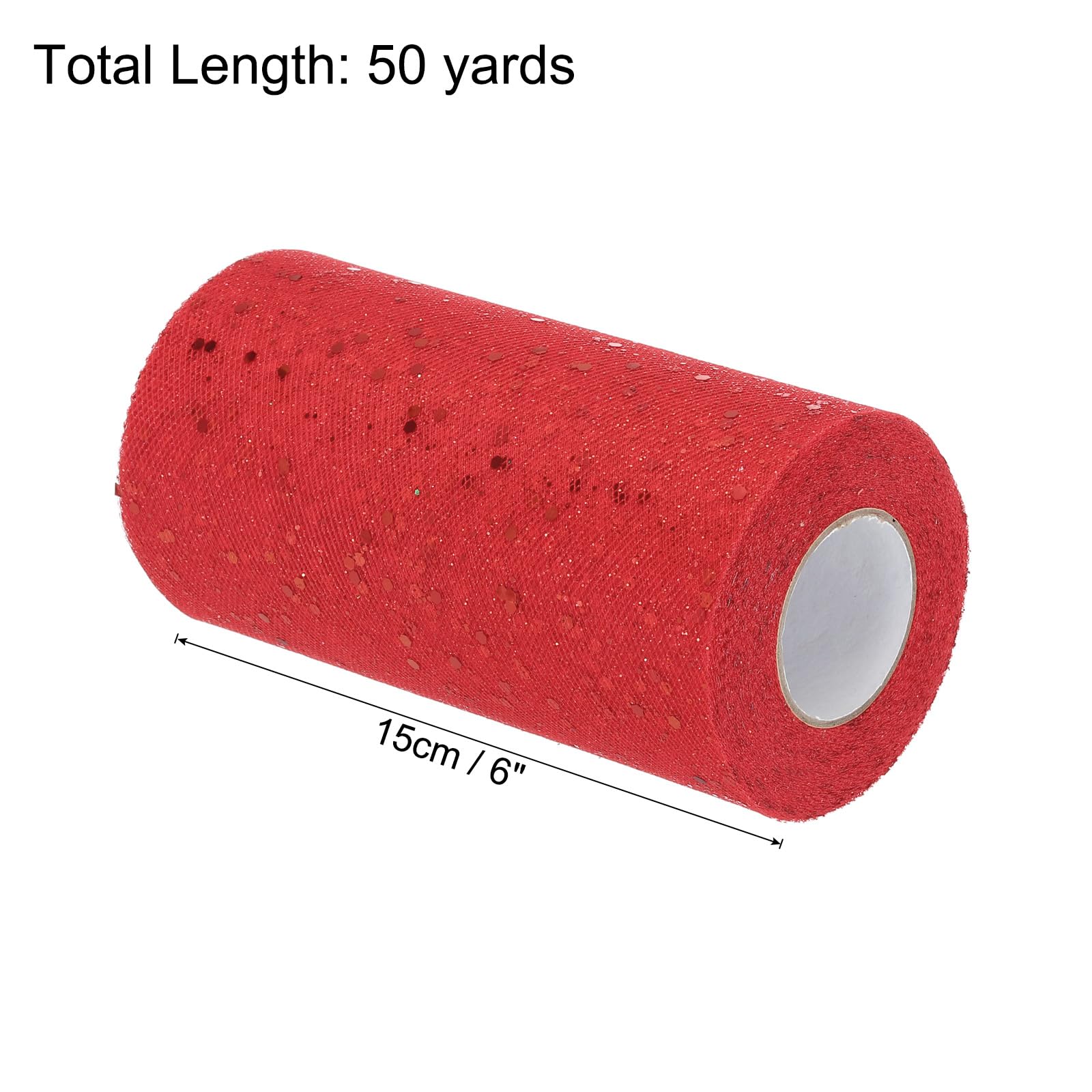 sourcing map Rotolo di nastro di tulle da 15,2 cm x 23,8 m, colore